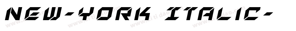 New-York Italic字体转换